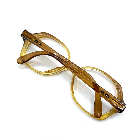 Vintage 1980s Amber Eyeglass Frames - image 8