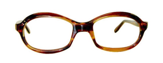 Vintage 1960s Mod Amber Eyeglass Frames Never Used - image 3