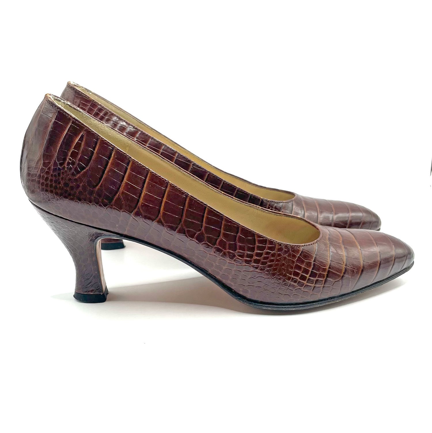 Size 5A Ferragamo Vintage 1980s Shoes Alligator Grained - Etsy
