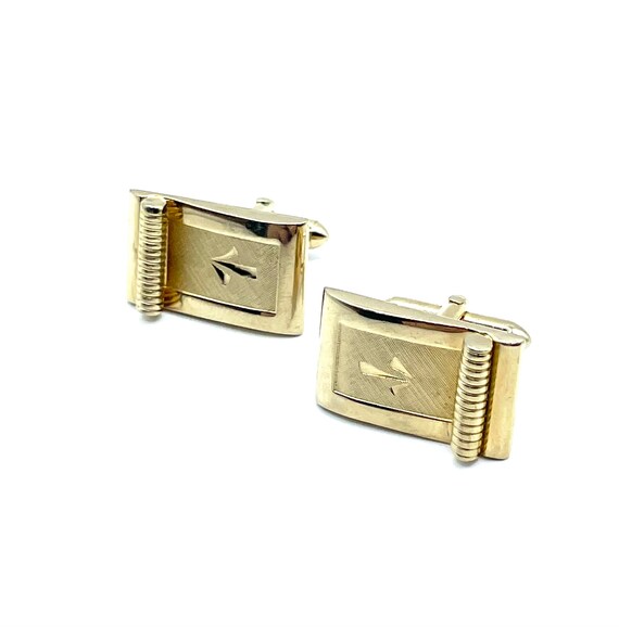 Vintage 1950s Art Deco Cuff Links by Swank - image 7