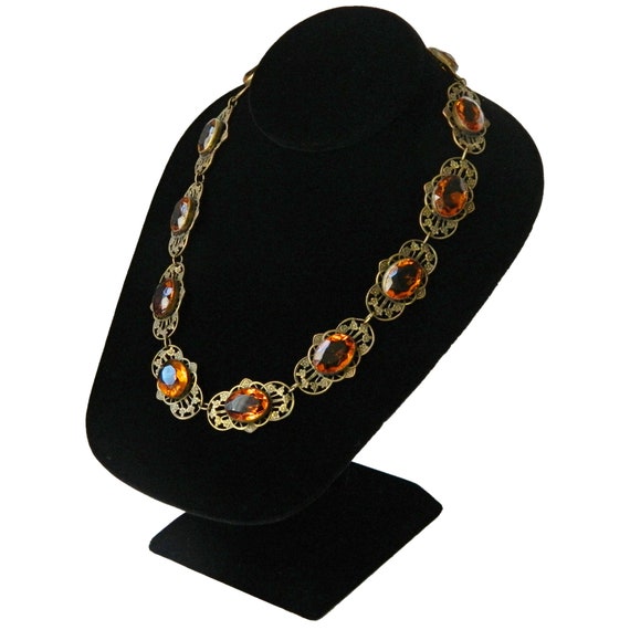 Antique 1920s Czech Glass Necklace - image 3