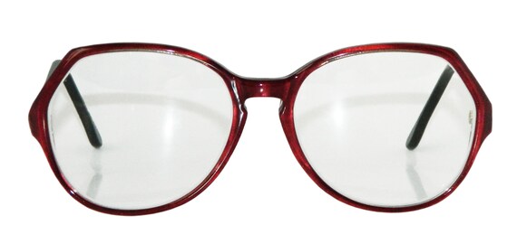 Vintage 1980s Red Eyeglass Frames Never Used - image 2