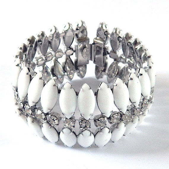 Vintage Kramer of New York Rhinestone Bracelet 19… - image 10