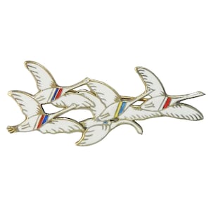 Vintage Enameled Sterling Silver Erik Magnussen Bird Brooch