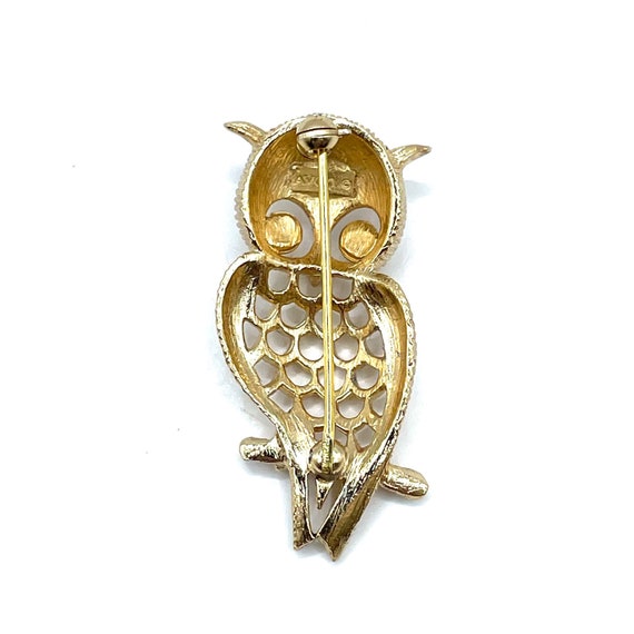 Vintage Owl Brooch - image 3