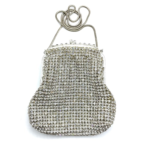 Vintage 1950s Rhinestone Handbag - image 1