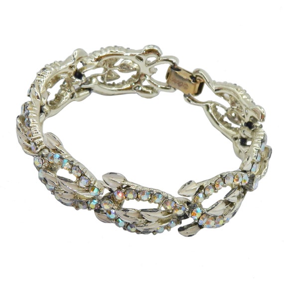 Vintage 1950s Coro Rhinestone Vine Bracelet - image 3