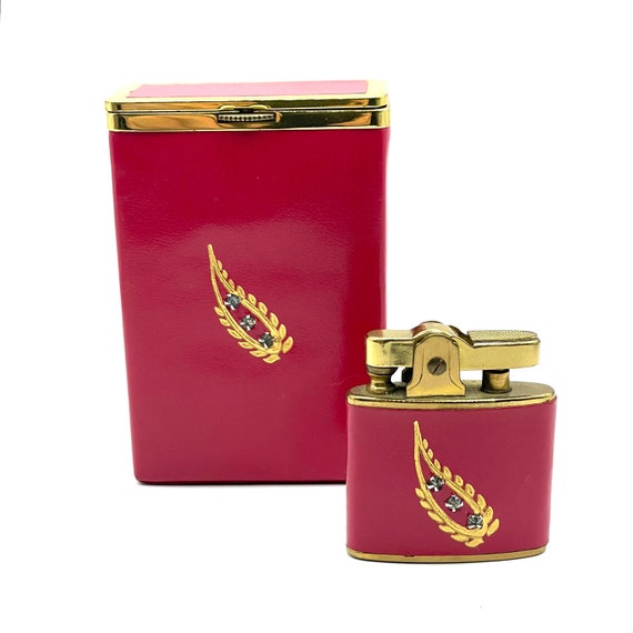 Vintage 1960s Cigarette Box and Lighter Gem