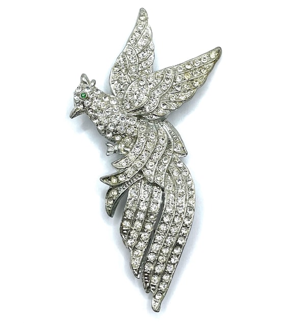 Broche Vintage 3 Oiseaux Chantant En Résine - Années 30, Couleur Ivoire, Occasion