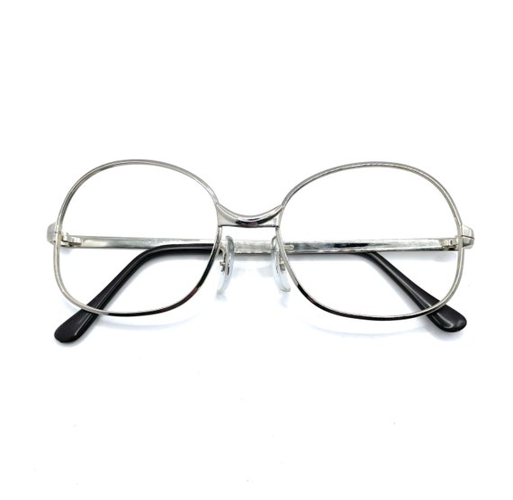 Vintage 1980s Silver Metal Eyeglass Frames Never … - image 5