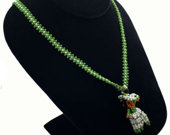 Collana vintage con ciondolo a perline