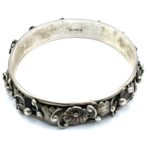 Vintage Sterling Bangle Bangle Bracelet - image 3