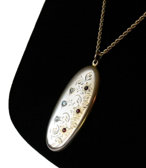 Antique Edwardian Locket Pendant Necklace
