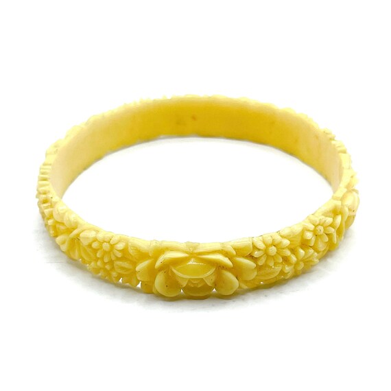 Vintage 1930s Celluloid Bangle Bracelet - image 3