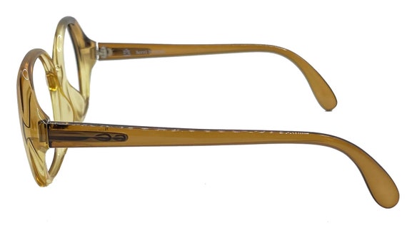 Vintage 1980s Amber Eyeglass Frames - image 3