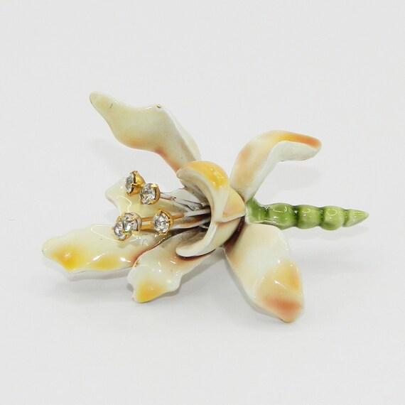 Vintage 1960s Har Iris Flower Brooch - image 8