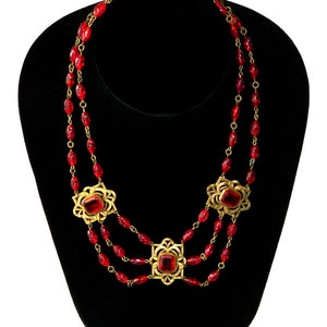 Antique Art Nouveau Beaded Necklace image 2