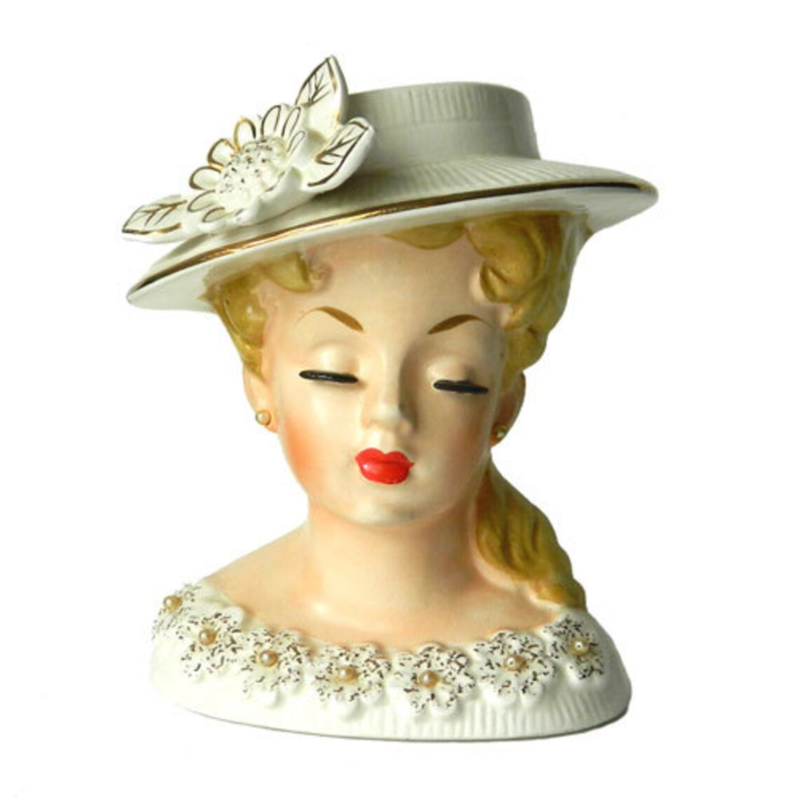 1950s Rubens Lady Head Vase Etsy
