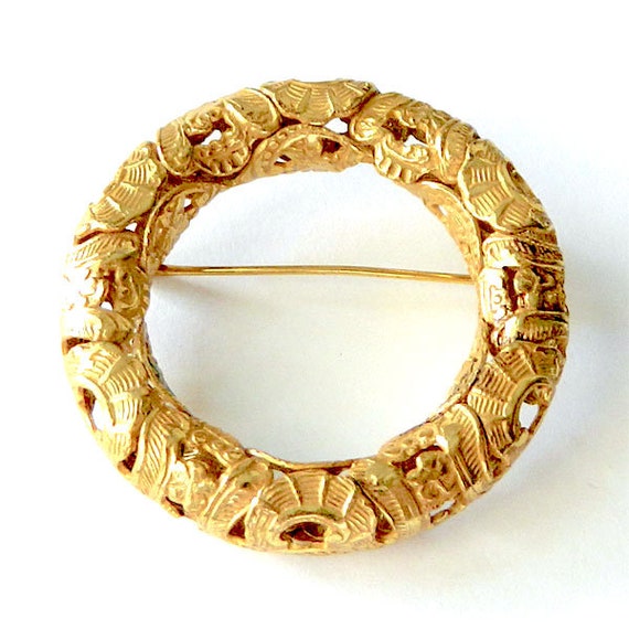 Vintage 1950s Miriam Haskell Brooch - image 5