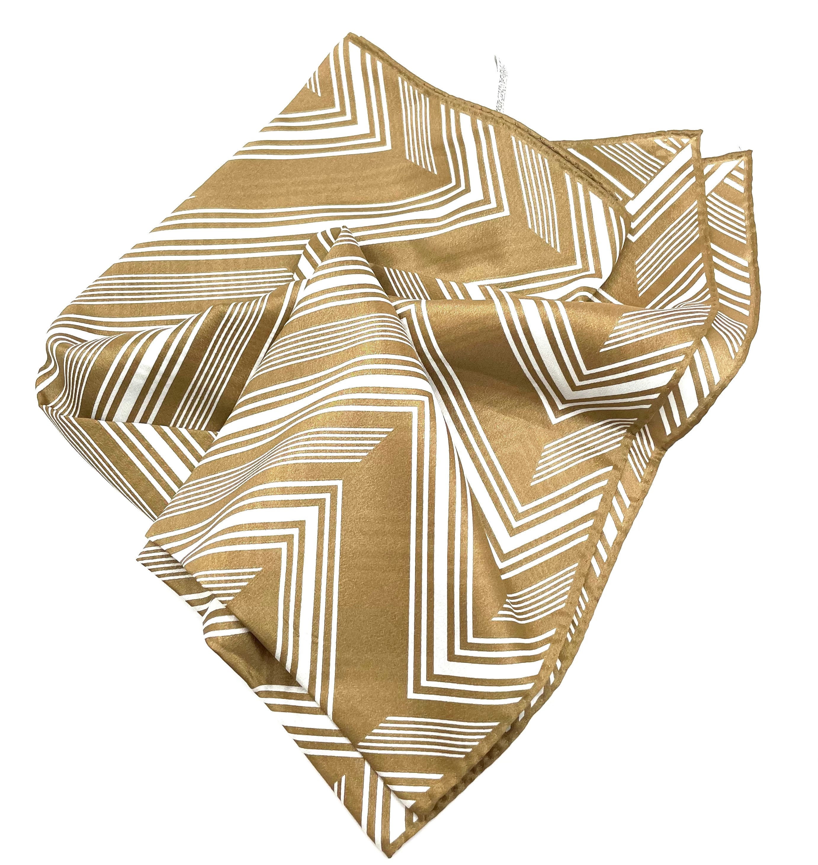 Vintage Diagonal Striped Scarf Mint Unworn Condition