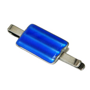 Vintage Aksel Holmsen Sterling Enamel Norwegian Tie Clip 1950s