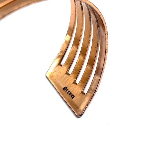Vintage Solid Copper Cuff Bracelet by Renoir - image 5