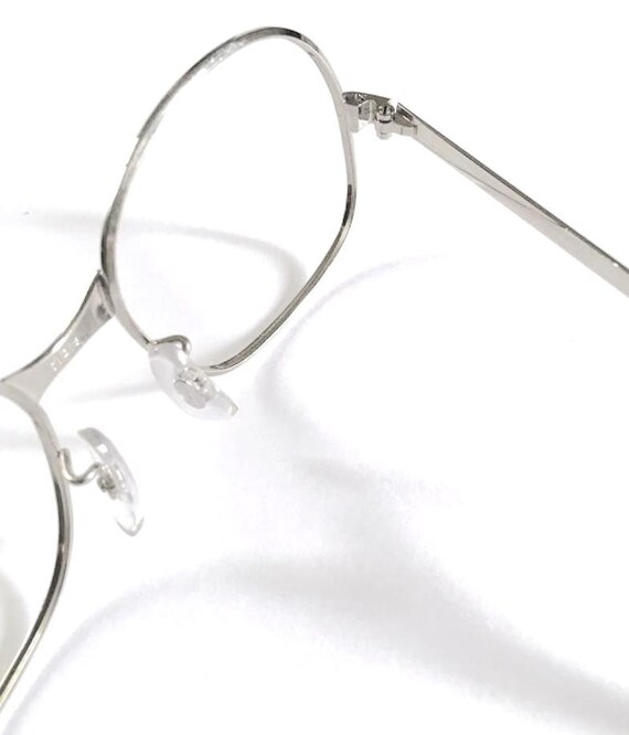 Vintage 1980s Silver Metal Eyeglass Frames Never … - image 3