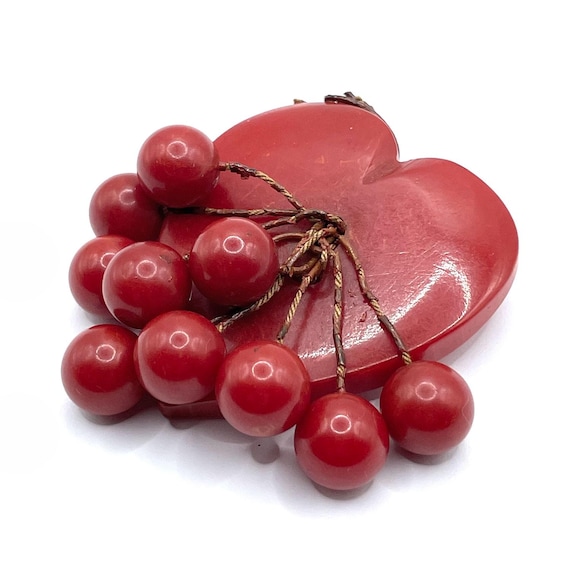 Brooch bakelite cherries - Gem Brooch bakelite cherries - Gem
