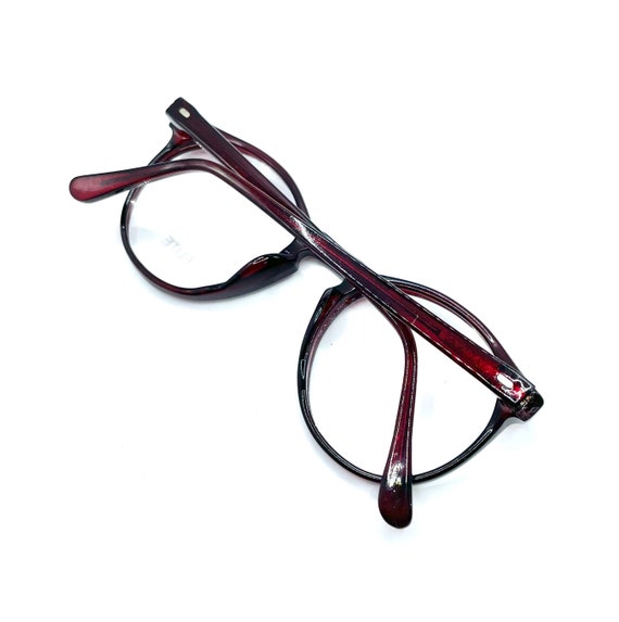 Vintage Burgundy Red Eyeglass Frames Never Used - image 9