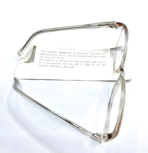 Vintage 1980s Clear Italian Eyeglass Frames - image 8