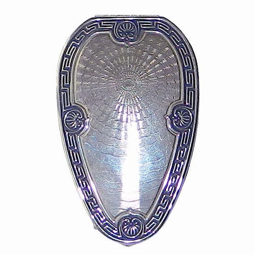 Vintage 1920s shops Enameled Compact with Guilloche Engraving