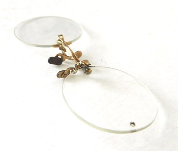 Antique Prince Nez Nose Clip On Eyeglasses - image 1