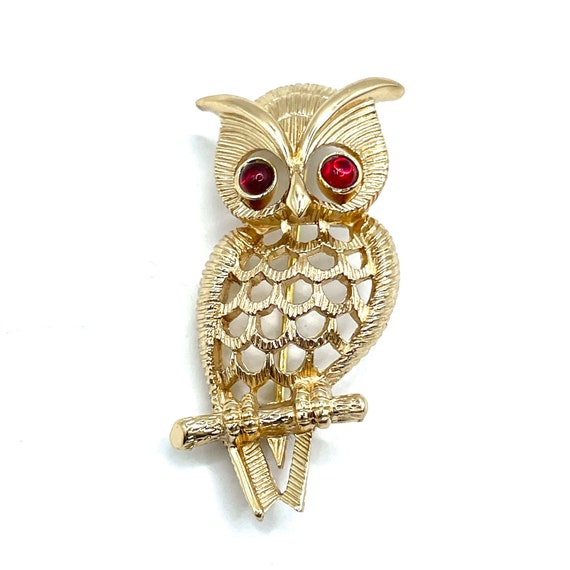 Vintage Owl Brooch - image 1