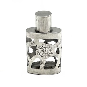 Vintage Sterling Silver Rose Perfume Bottle