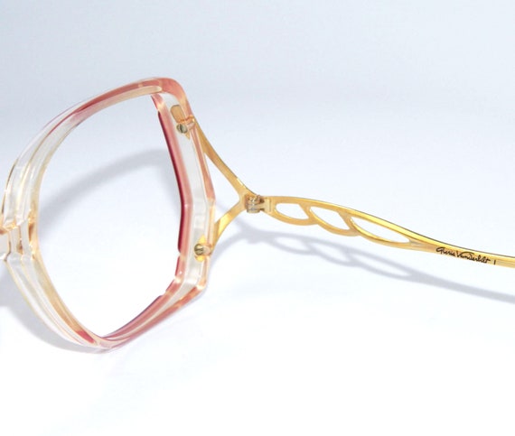 Vintage 1980s Raspberry Red Designer Eyeglass Fra… - image 5