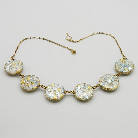 Vintage 1950s Confetti Lucite Necklace - image 8