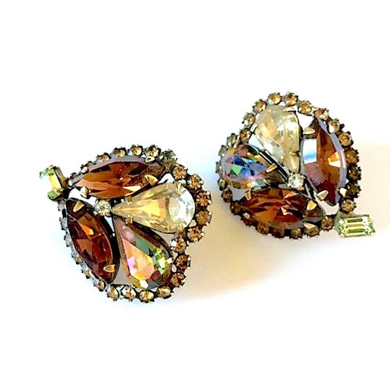 Vintage Vendome 1950s Rhinestone Earrings - image 7