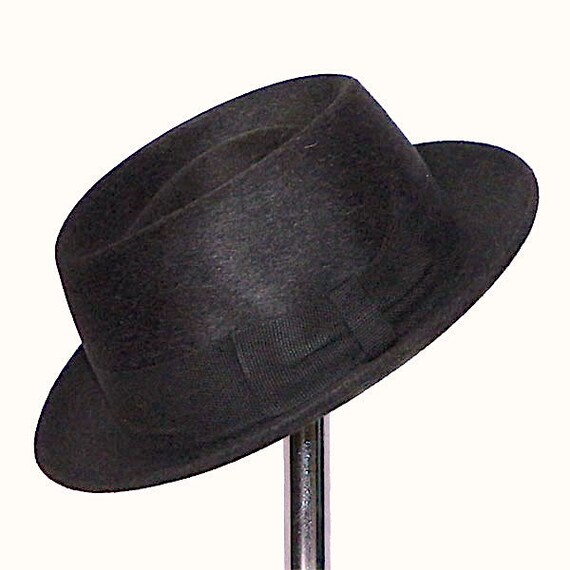 Vintage 1960s Pork Pie Hat by Dobbs Size Small 6 7