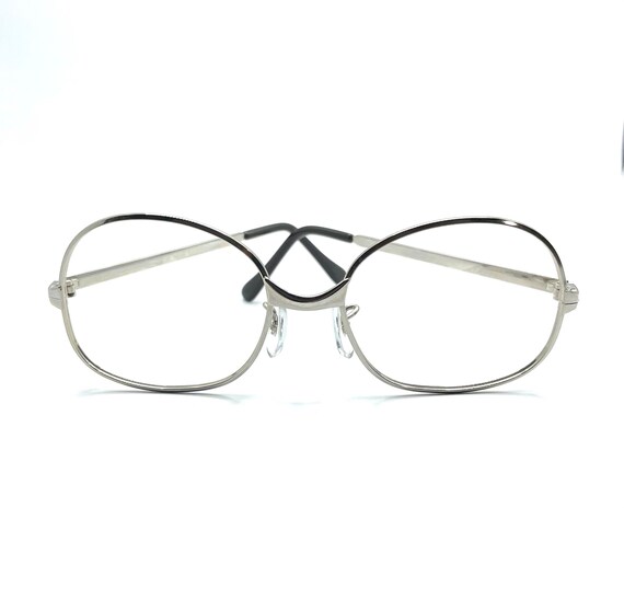 Vintage 1980s Silver Metal Eyeglass Frames Never … - image 8