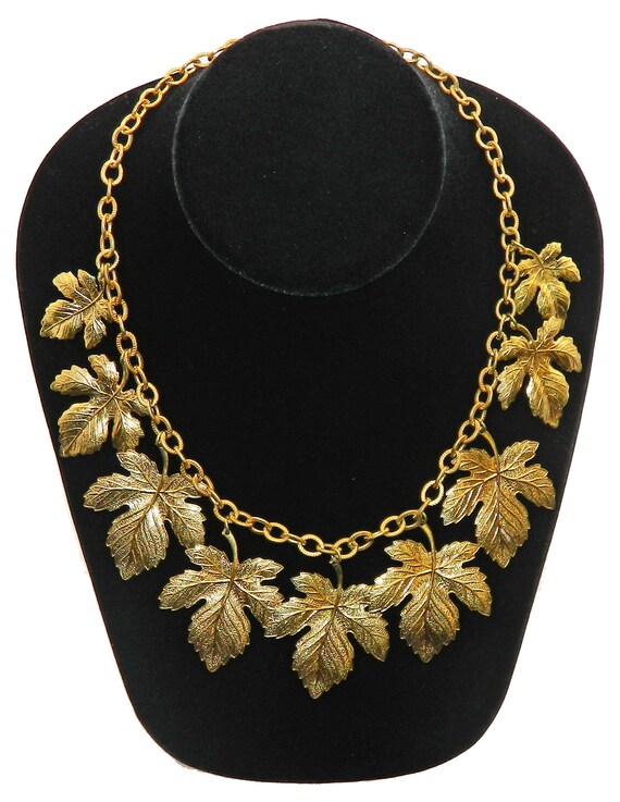 Vintage 1930s Maple Leaf Necklace - image 2