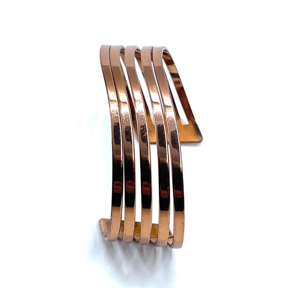 Vintage Solid Copper Cuff Bracelet by Renoir - image 3