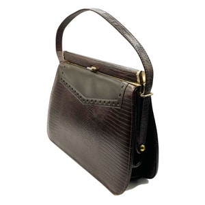 Vintage 1960s Faux Lizard Leather Purse