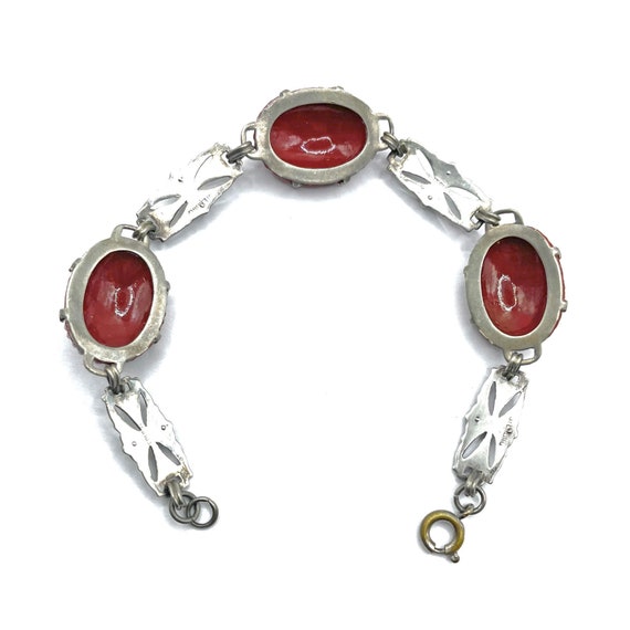 Vintage 1920s Art Deco Sterling Silver Bracelet - image 9