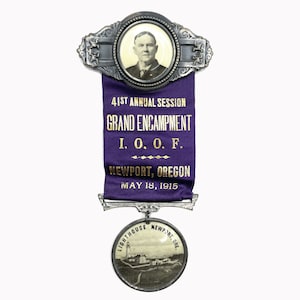 Antique 1915 I.O.O.F. Odd Fellows Ribbon