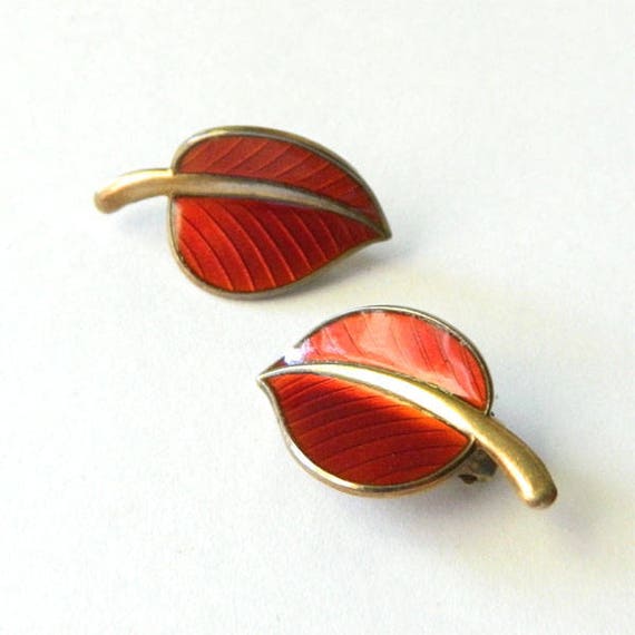 Vintage 1950s Enameled Norwegian Sterling Silver … - image 5