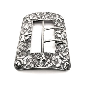 Antique Sterling Silver Belt Buckle