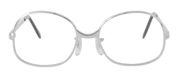 Vintage 1980s Silver Metal Eyeglass Frames Never … - image 2