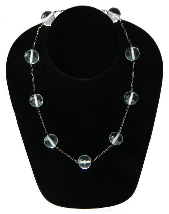 Vintage 1920s Sterling Pools of Light Necklace