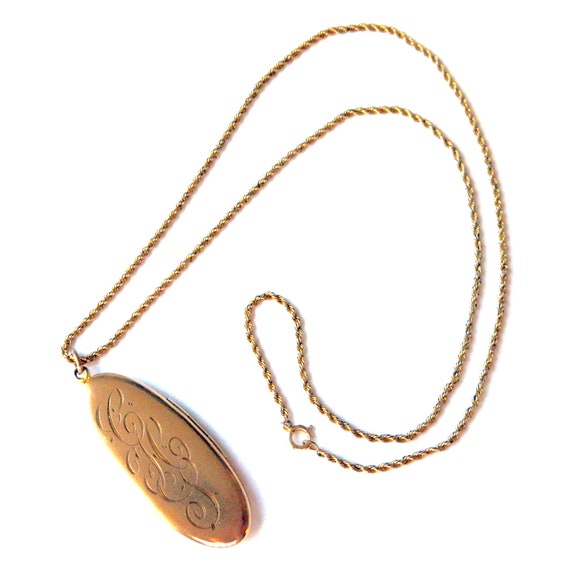 Antique Edwardian Locket Pendant Necklace - image 3