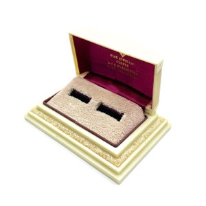 Vintage Wedding Ring Set Art Deco Jewelry Box